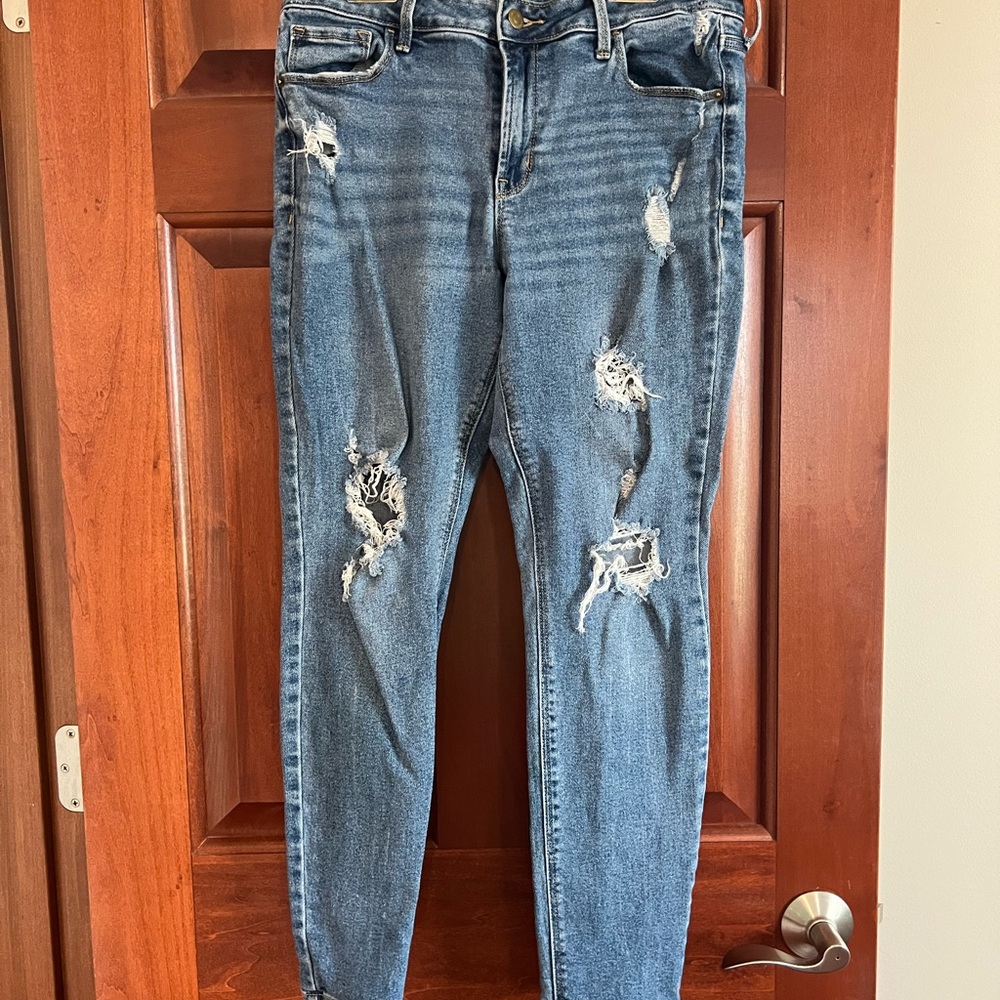 Old Navy Distressed Blue Jeans